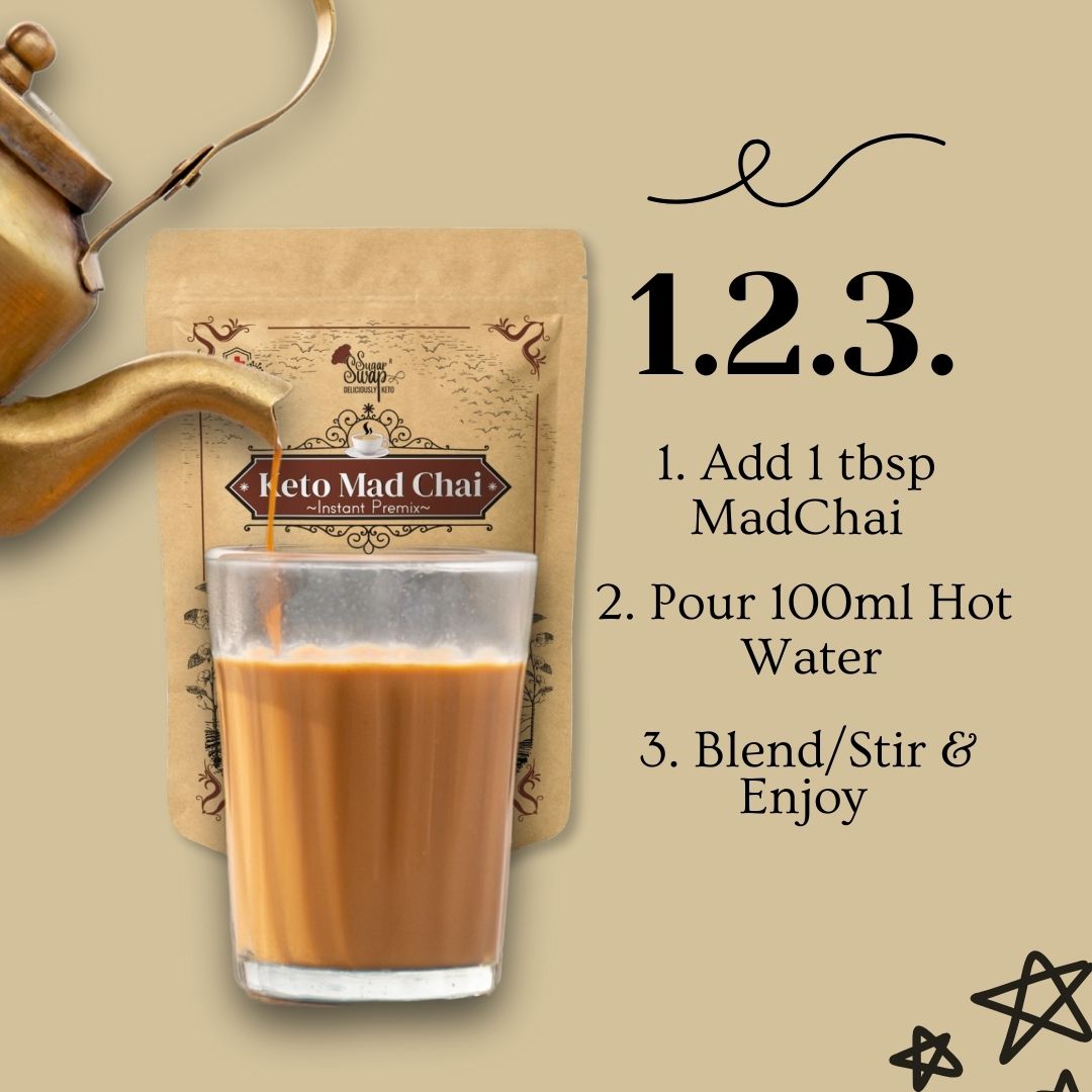 MadChai - Keto Tea Blend | Weight Loss Tea Premix | Instant Keto Tea Premix (70g)