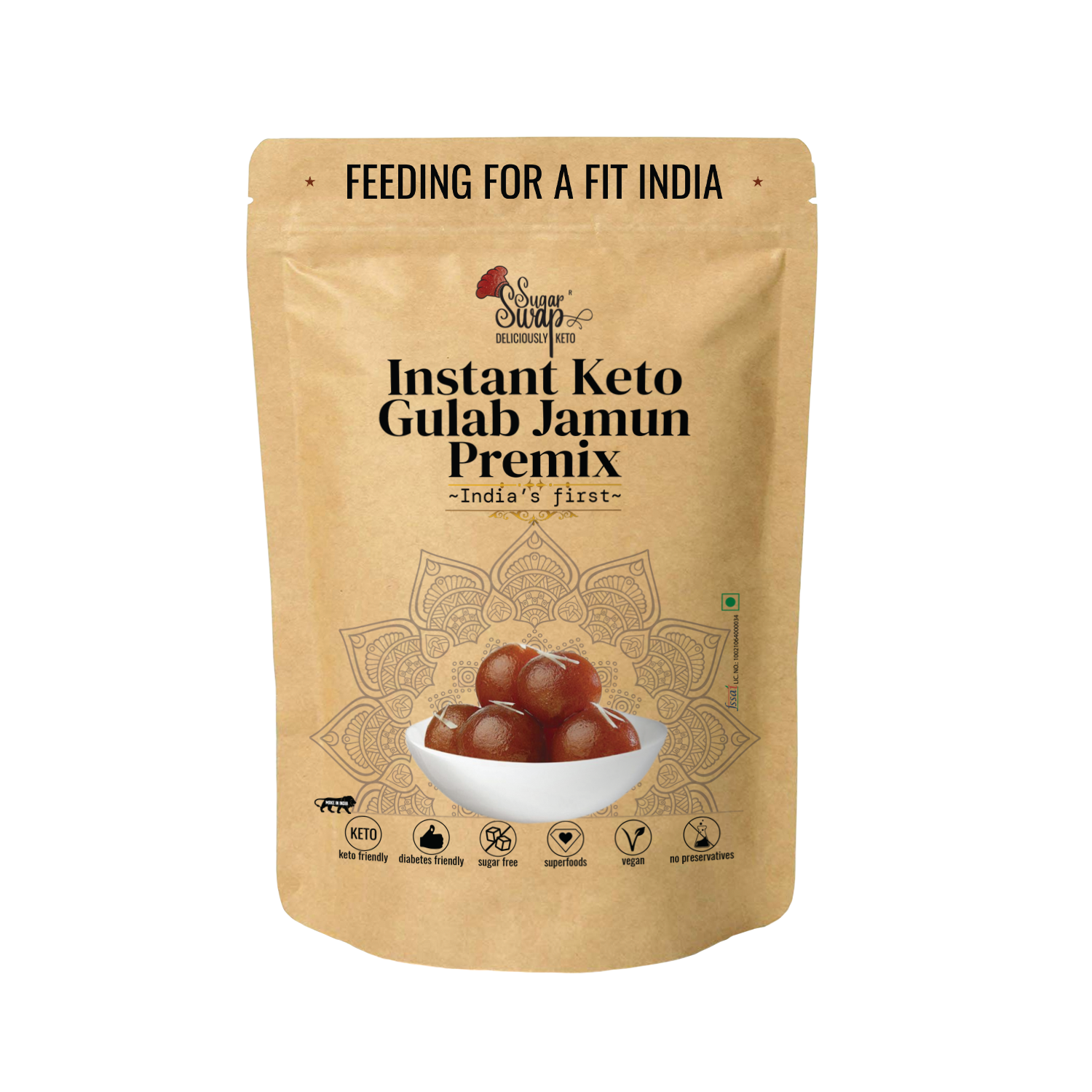 Keto Gulab Jamun Premix (100g)| Sugar free | Vegan | Instant