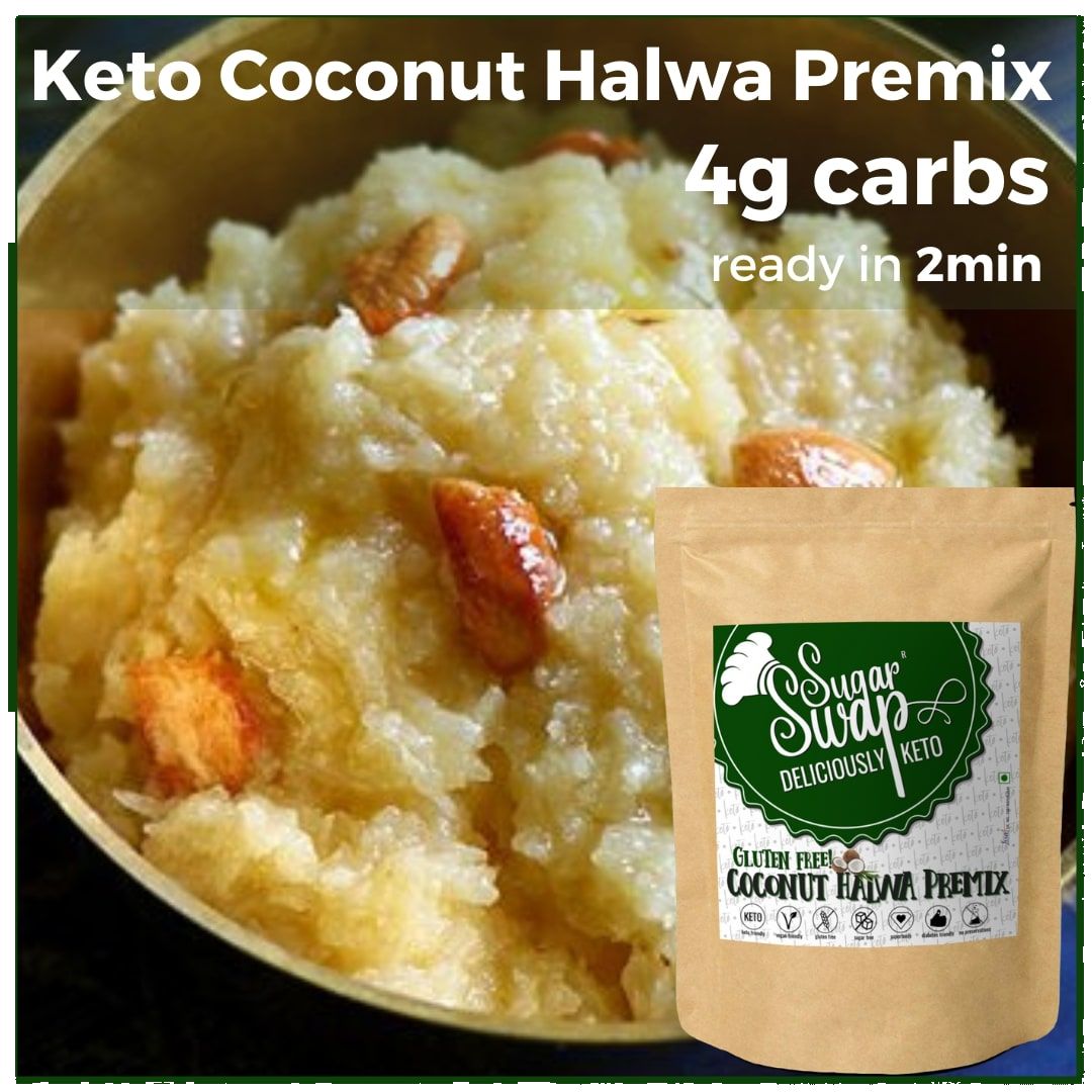 Instant Keto Coconut Halwa Premix | Sugarfree