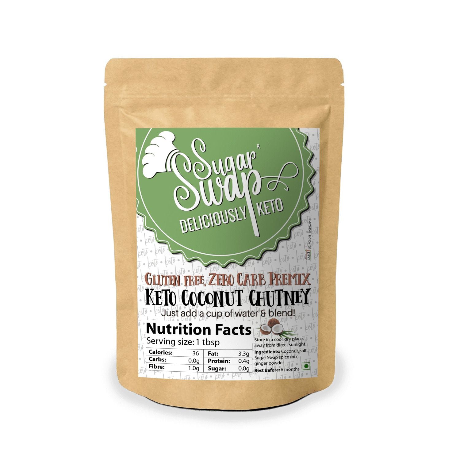 Instant Keto Coconut Chutney Premix (100g)