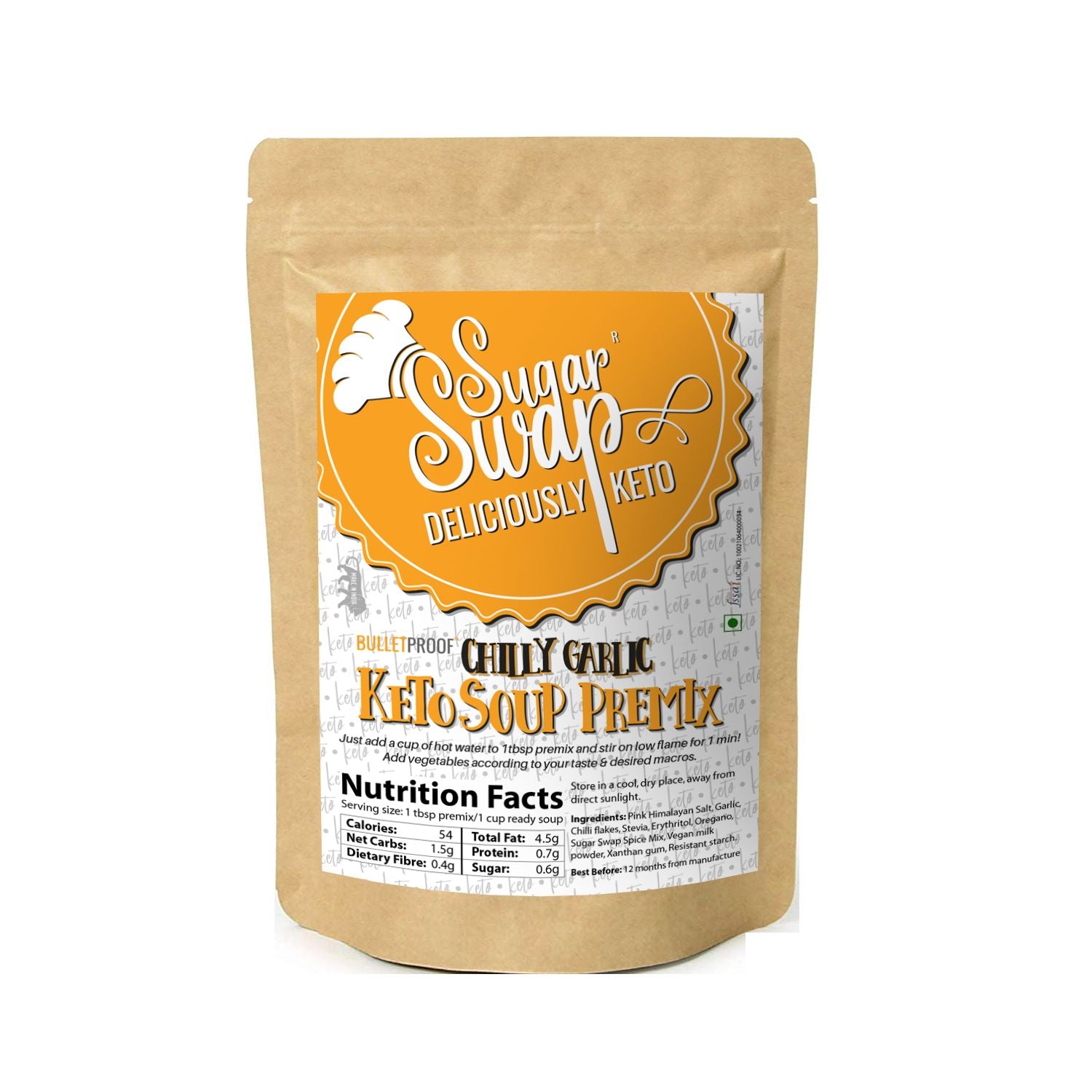 Keto Soup Premix - Chilly Garlic | 14 cups (70g)