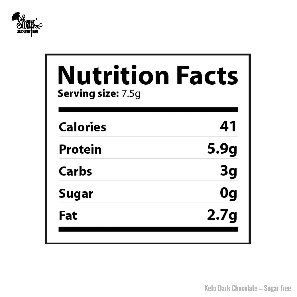 Keto Dark Chocolate – Sugar free - Pack of 2