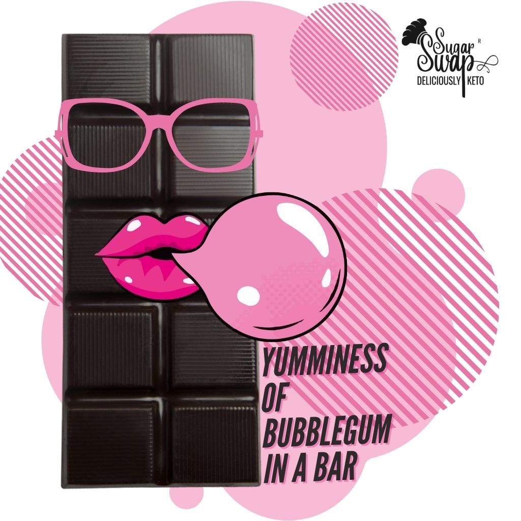 Keto BubbleYum Dark Chocolate – Sugar free (Premium) Pack of 2