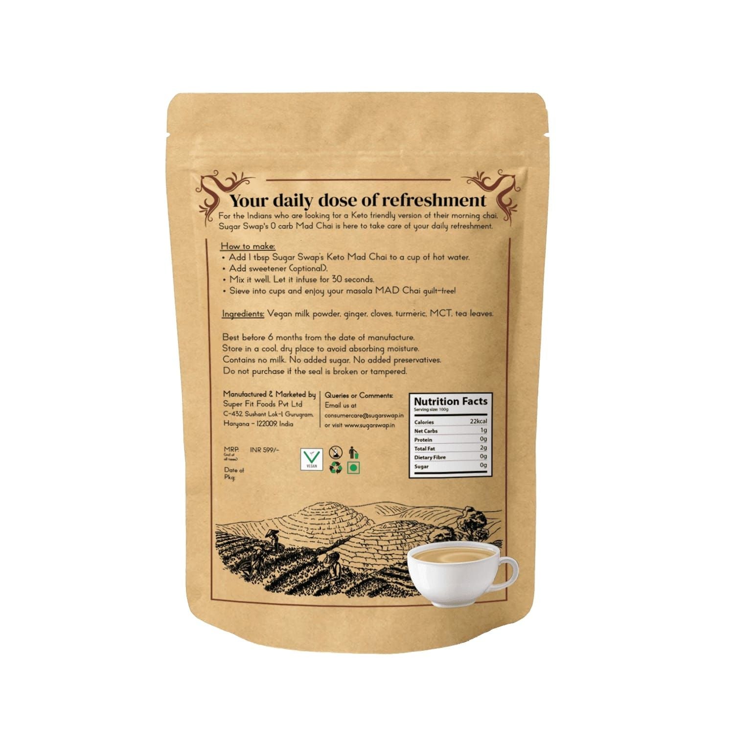 MadChai - Keto Tea Blend | Weight Loss Tea Premix | Instant Keto Tea Premix (70g)