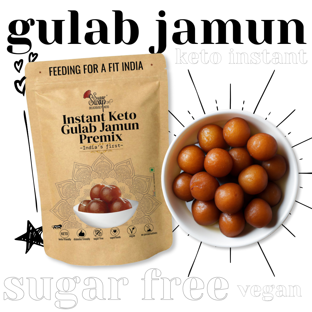 Keto Gulab Jamun Premix (100g)| Sugar free | Vegan | Instant